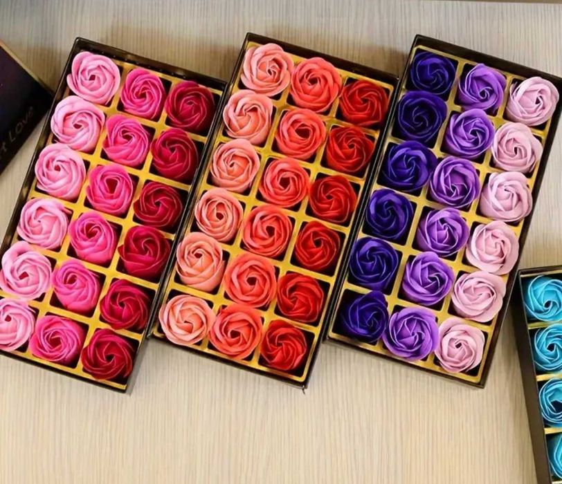 Eleganckie różane mydełka Pudełko prezentowe