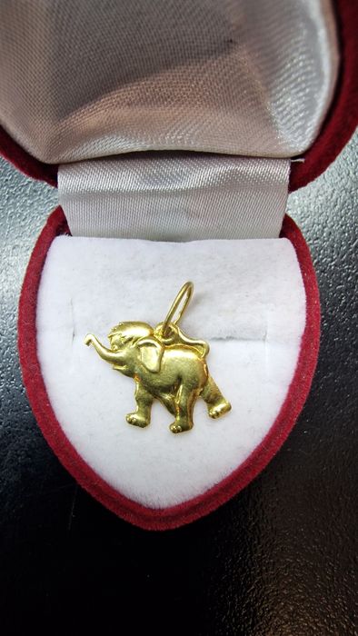 ZŁOTY wisiorek zawieszka 14K pr.585 słonik na szczęście Komis Madej