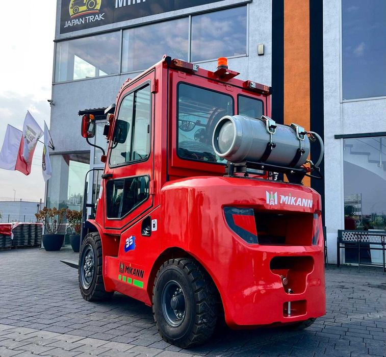 Wózek Widłowy 3,5T MIKANN, Maszt 4.5m Triplex, Benzyna-Gaz, Japan Trak