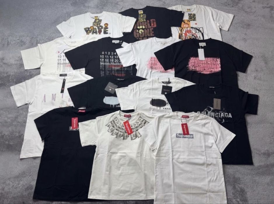 ‼️РОЗПРОДАЖ ‼️ Футболки Bape Supreme Maison Margiela Palm angels Amiri