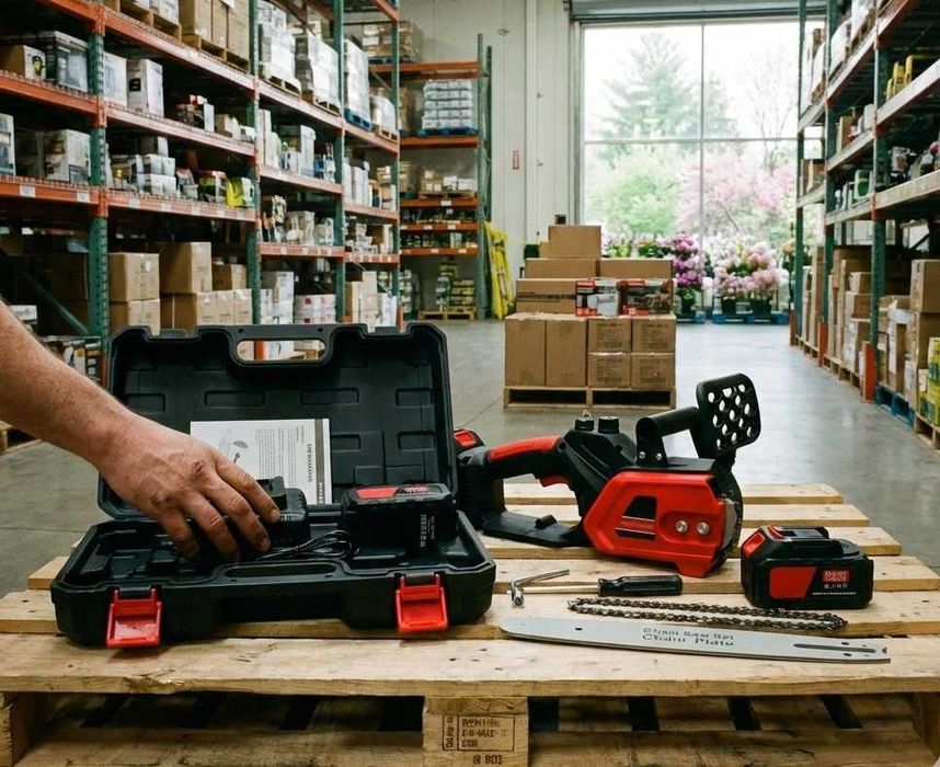 Пила цепная по дереву аккумуляторная электрическая пилка акумоляторна