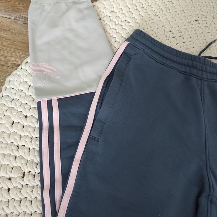 HIT!Spodnie Adidas szaro niebieskie rozm S-M-L