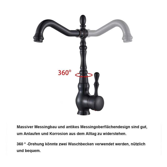 Torneira Suguword Preta Antiga