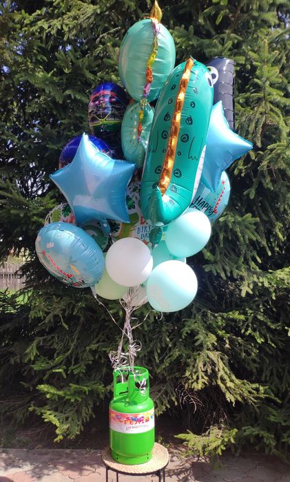 портативний балон з гелієм для кульок