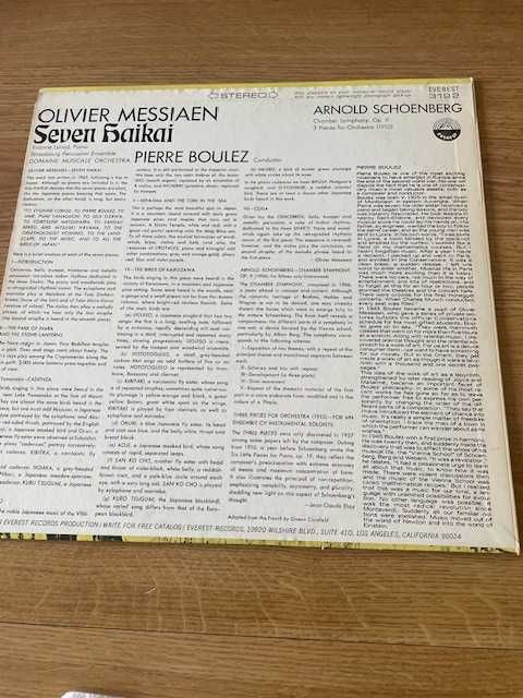 vinil Seven Haikai Olivier Messiaen, Arnold Schoenberg, Pierre Boulez