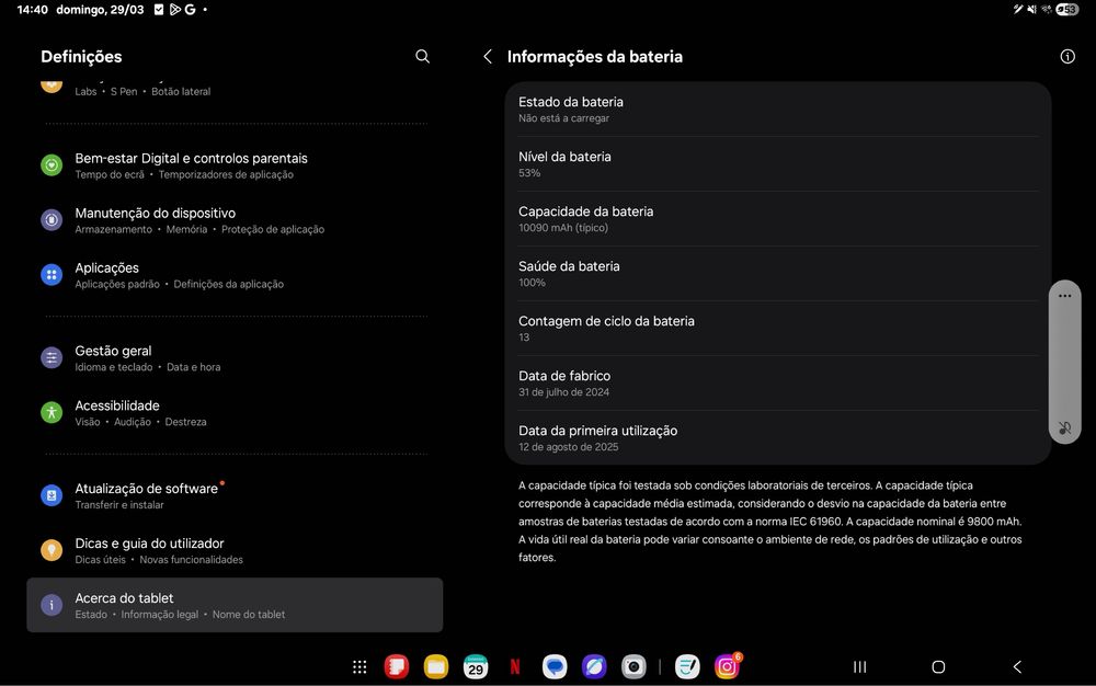 Samsung tablet s10+ wifi praticamente novo447004781671895043