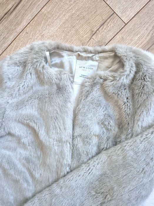 sztuczne futerko damskie New Look S 36 elegancka viralowa kurtka