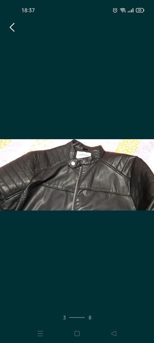 Casaco em pele preto