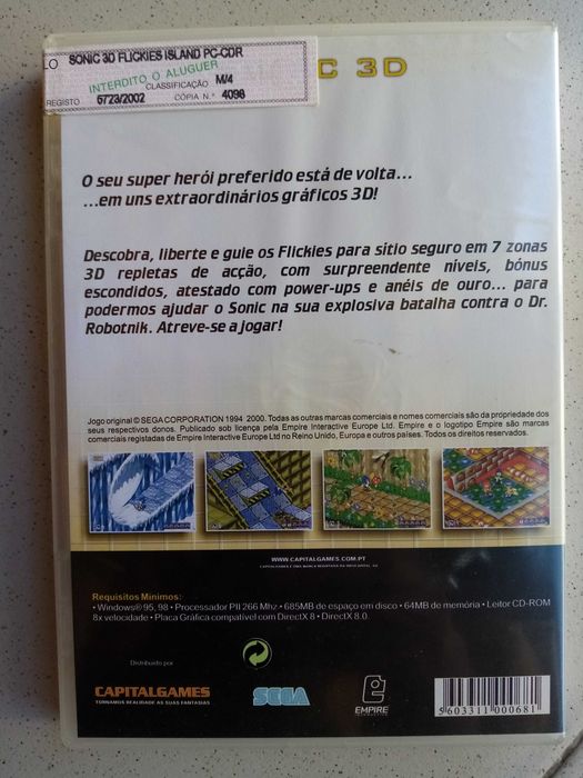 Jogo PC - SONIC 3D - Flickies Island