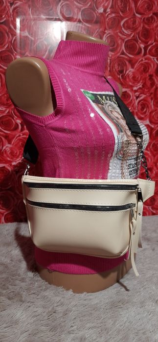 Бананка ,  крос-боді , жіноча сумка через плече на 2 відділення (екок