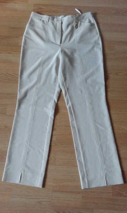 spodnie damskie białe proste 40 42