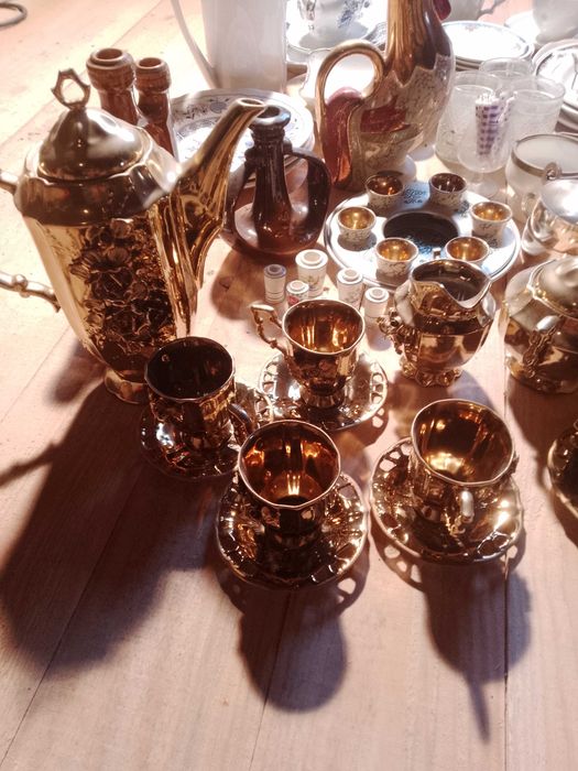 Stara porcelana i szkło zestaw 4