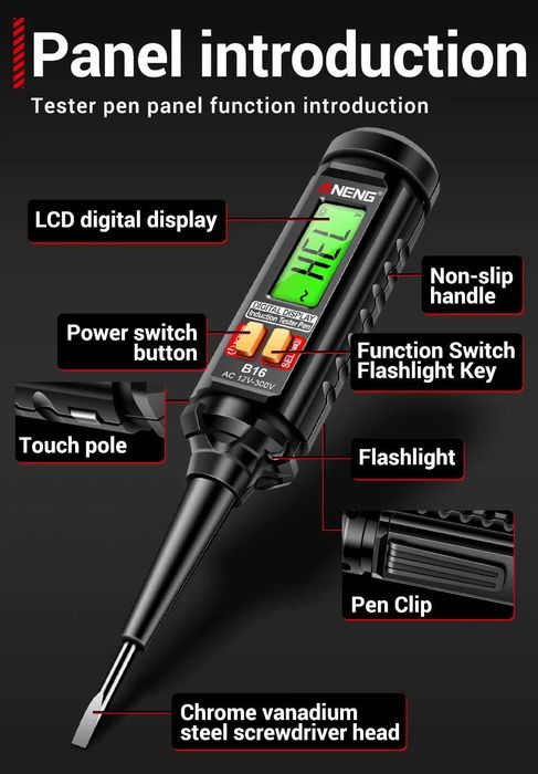 ANENG B16 próbnik 12V-300V detektor napięcia testowy miernik PEN