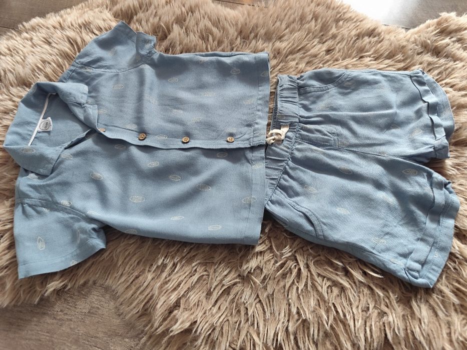 Turkusowy letni komplet r.80