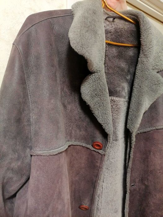 Зимова шкіряна дублянка розмір 52-54