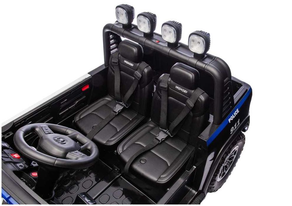 Auto na akumulator RAM Policja 4x4 24V Bluetooth USB MP3 Full LED EVA