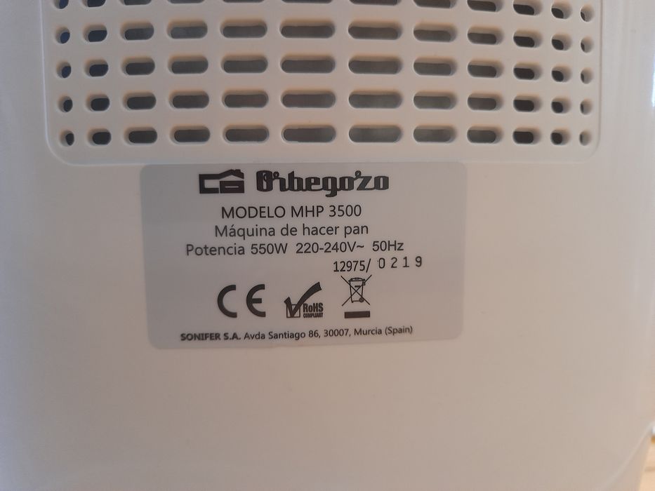 Máquina de Pão Orbegozo