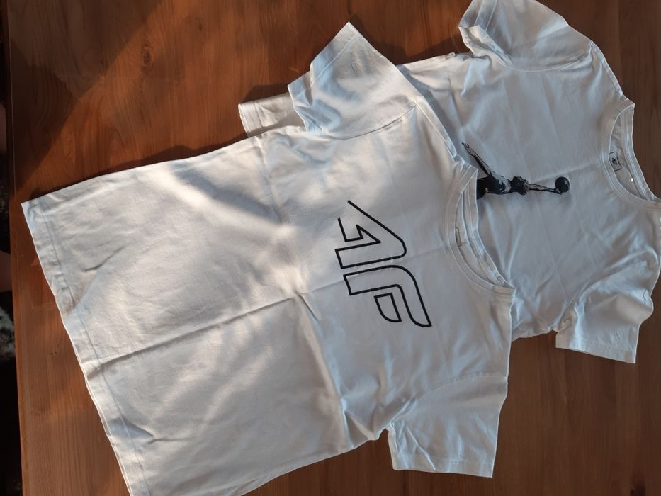 T-shirty 4F białe - 4 szt. 164