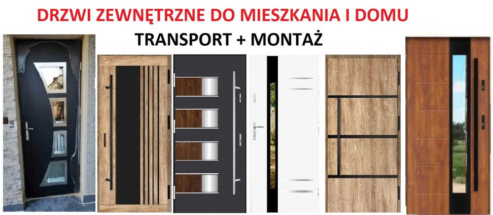 DRZWI z montażem zewnętrzne WEJŚCIOWE DO MIESZKANIA -wewnątrzklatkowe