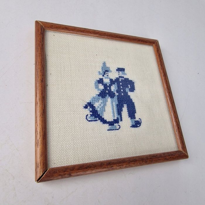 Obrazek ręcznie wyszywany Vintage