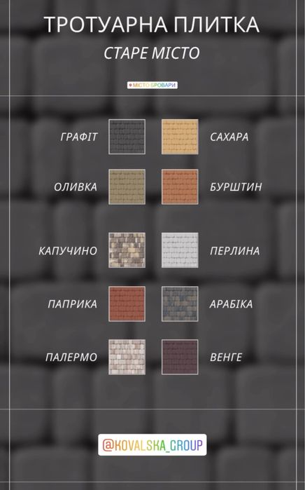 Тротурна плитка, бруківка, ФЕМ, Ковальська, від виробника, троутарная ...