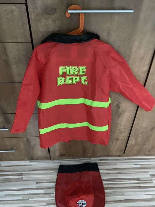 Stroj, przebranie na bal karnawalowy strazak roz 128/134