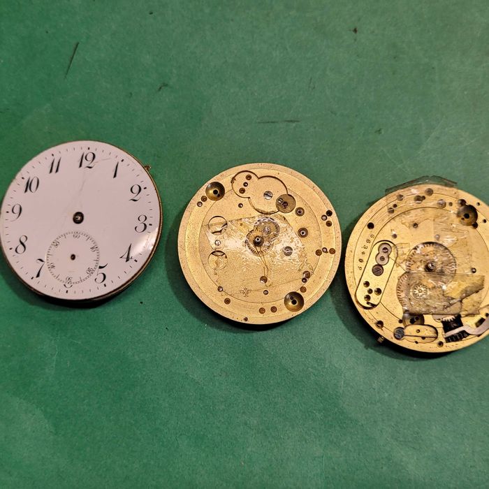 3x mechanizmy do zegarkow kieszonkowych -sprawne