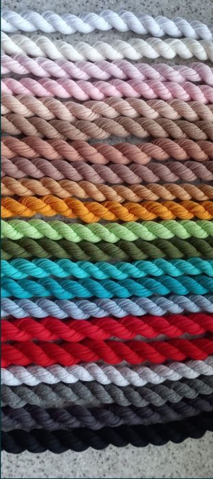 Liny bawełniane do torebki obag.  Mięciutkie