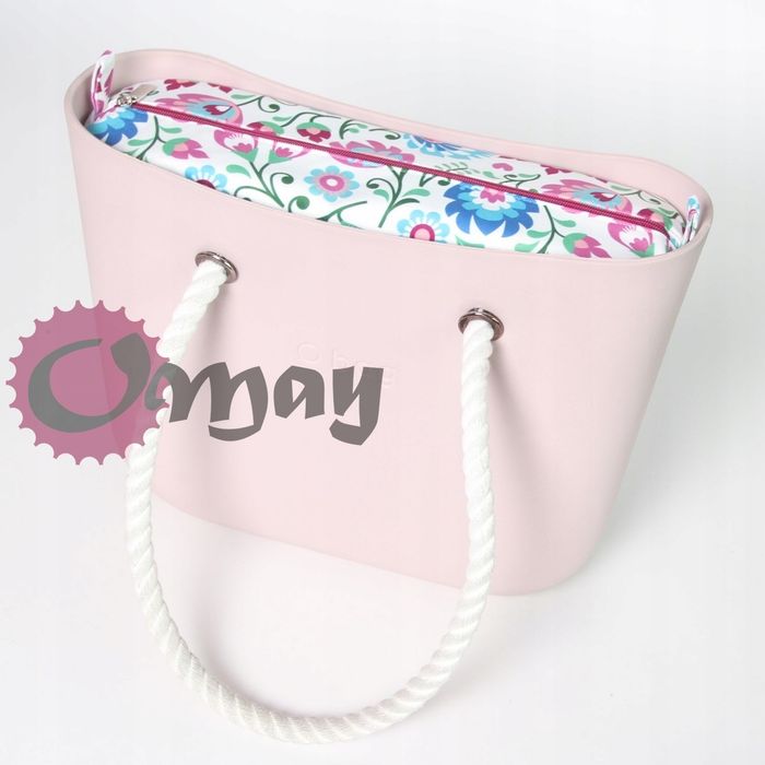 organizer OBAG STANDARD welur folk kwiaty róż sangria wkład OMAY