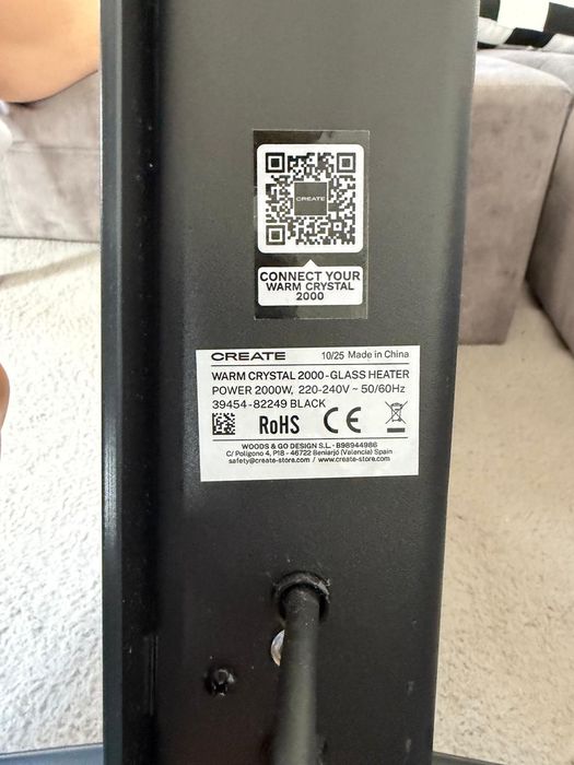 Aquecedor CREATE Warm Crystal 2000W