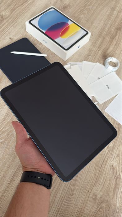 Apple Ipad 10 gen. niebieski 64gb pudełko idealny stan + etui + rysik