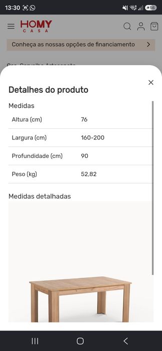 Conjunto mesa extensível + 4 cadeiras