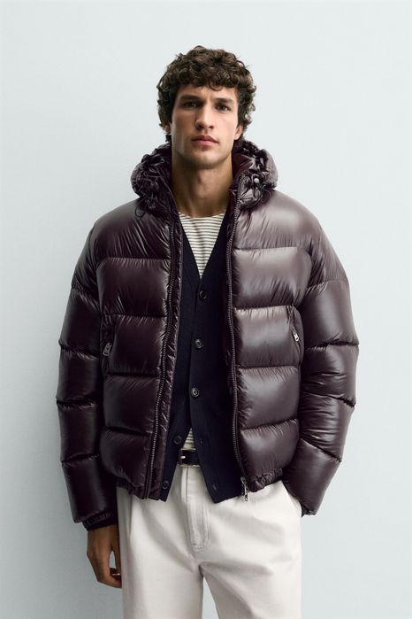 Пуховик Zara Puffer Jacket Оригінал Куртка Зимова Нова Мужская Новая