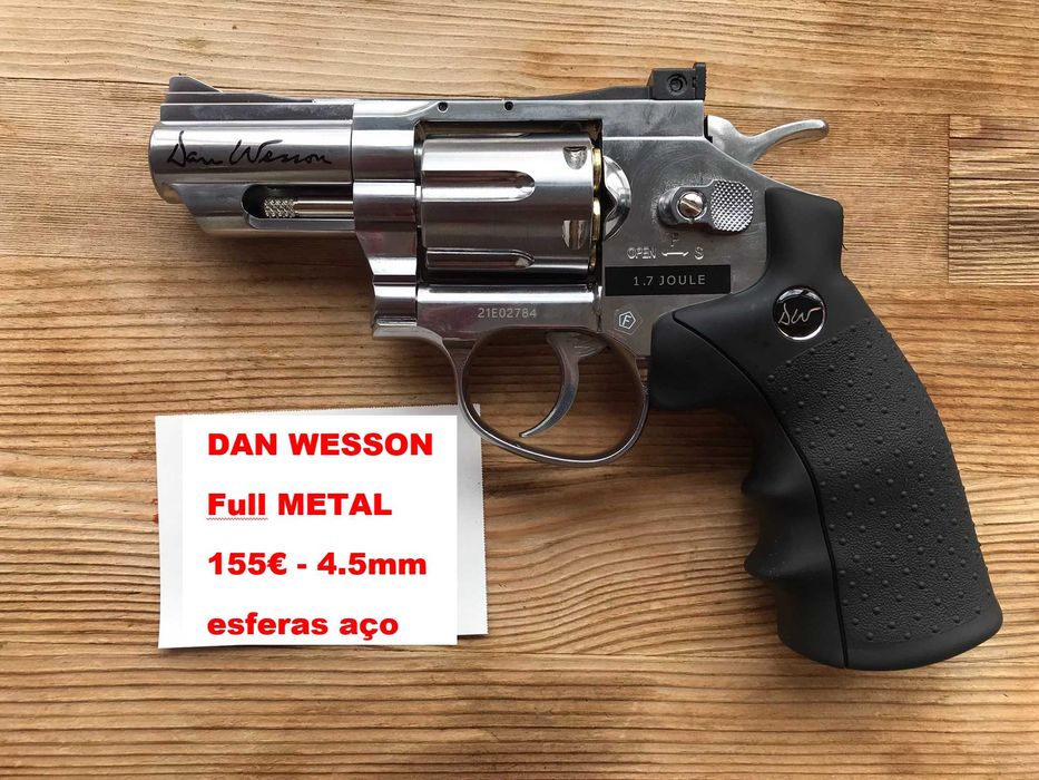 Revólver Pressão de Ar de CO2 Borner (Smith&Wesson MOD.36) Dan Wesson 715 de 2.5" e 4" METAL
