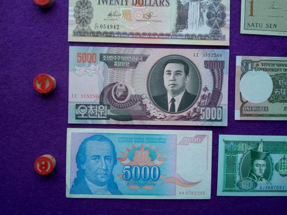 Lote de 10 notas diferentes * 10 países * Notas Genuínas