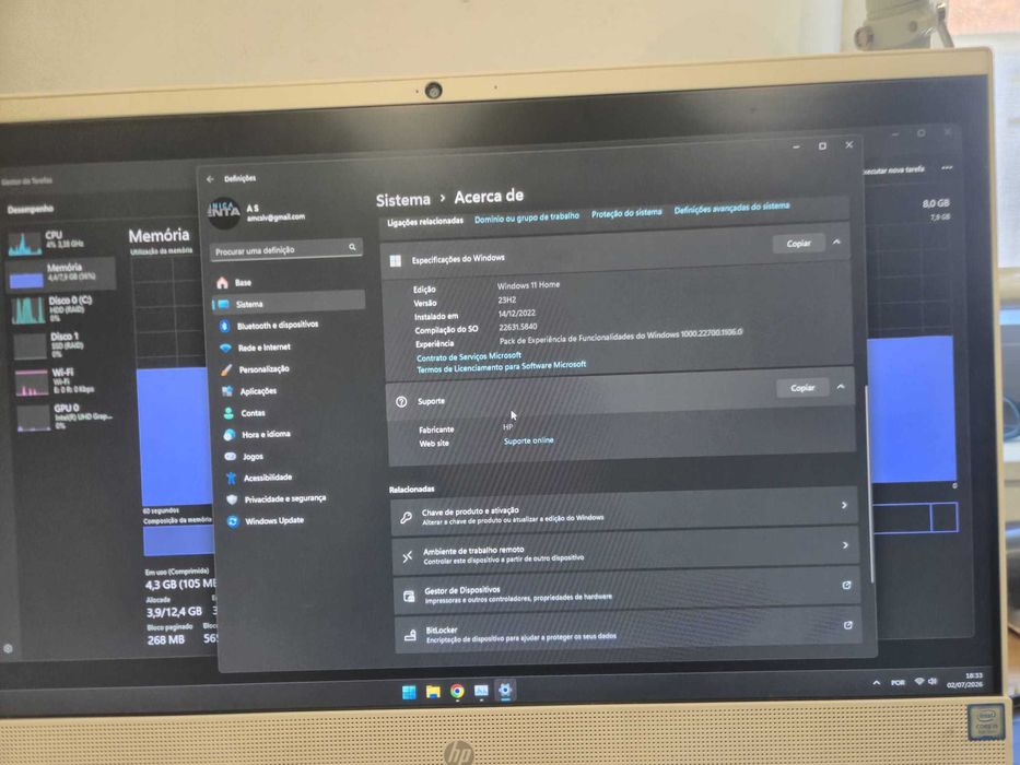 Computador HP All-in-One 24