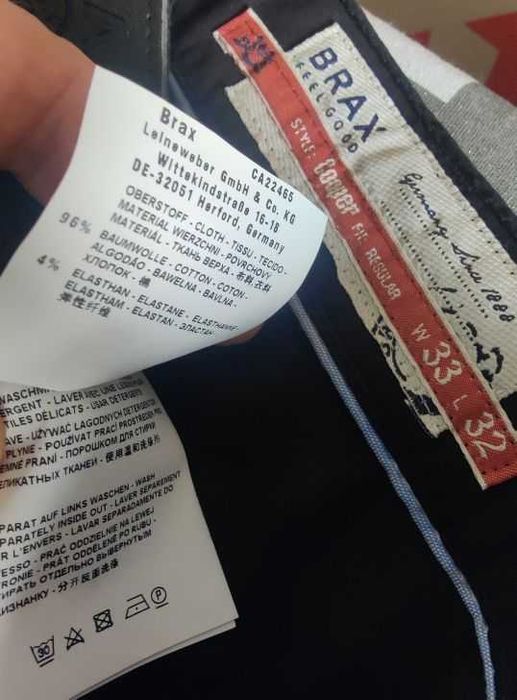 Джинсы (chino Brax Cooper Germany w33 stretch black.