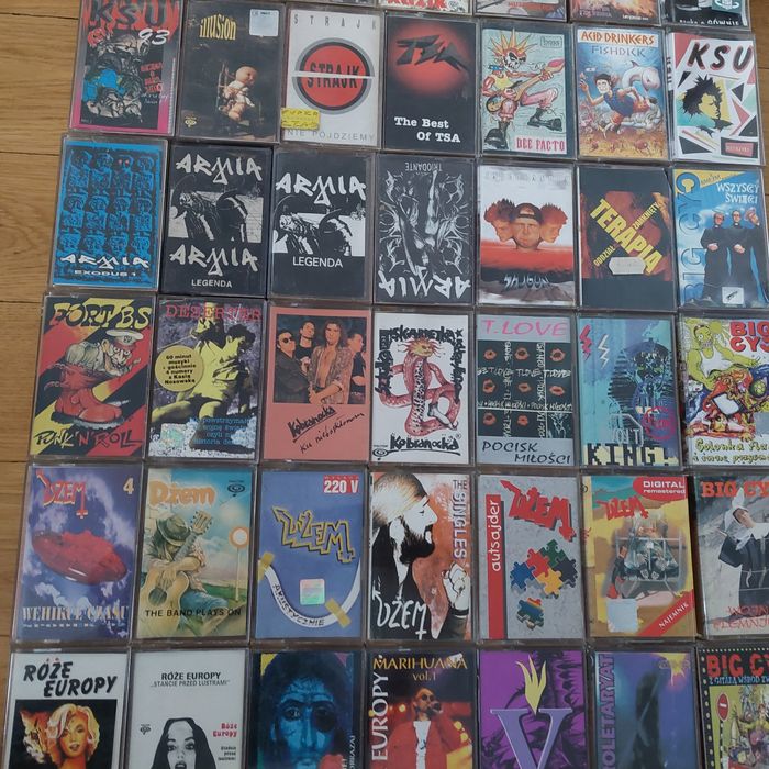 Kasety magnetofonowe  z muzyką polski rock pank