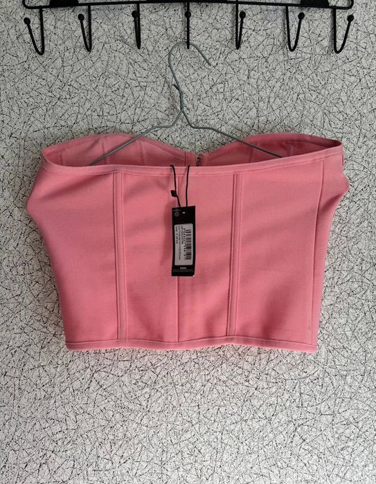 Рожевий корсетний топ