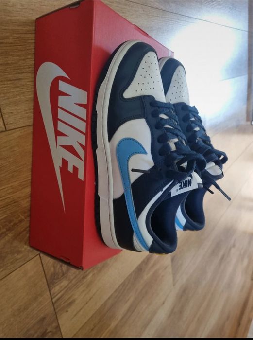 Nike dunk low granatowo-białe