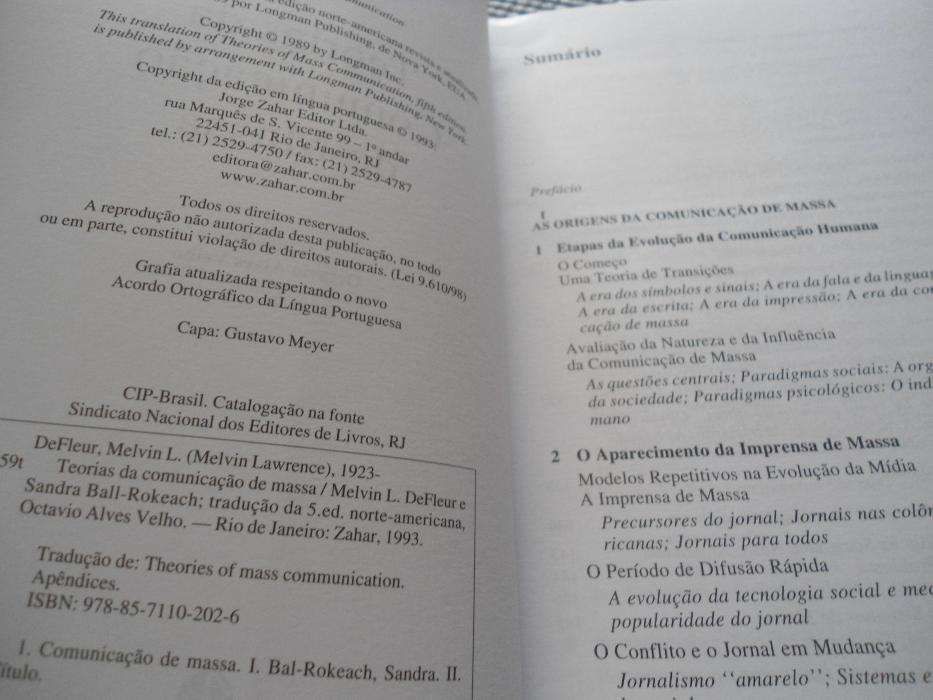 Teorias da Comunicação de Massa de Melvin L. DeFleur e Sandra Ball R.