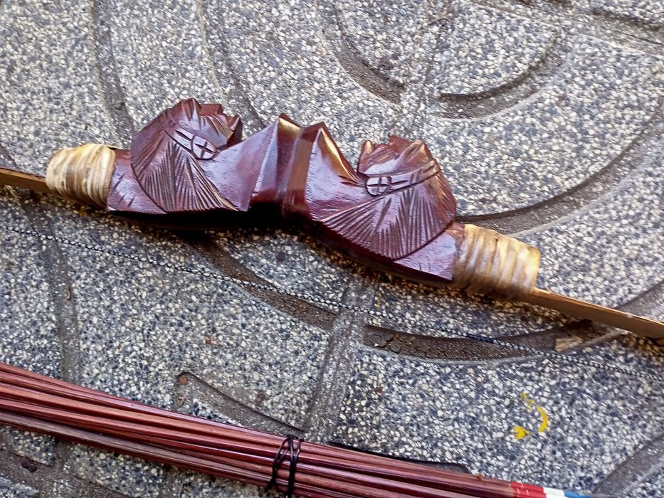 Arco flexas caça cetas artesanato antiguidades