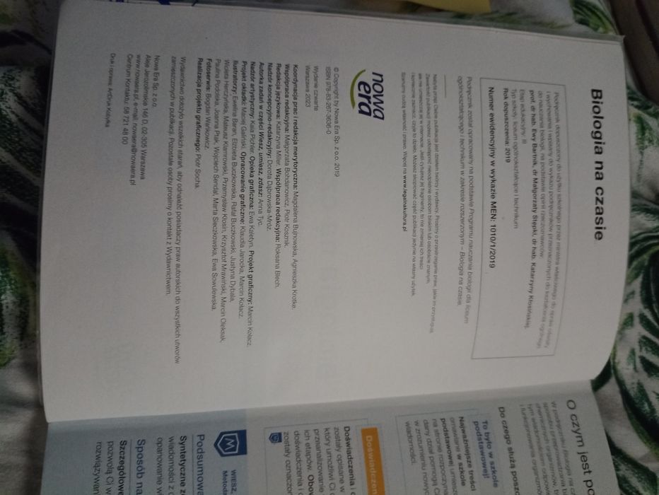 Biologia na czasie nowa era