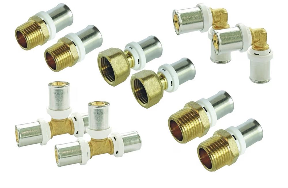 Złączki do rur PEX PERT 16. Trójnik, kolanko, złączka.