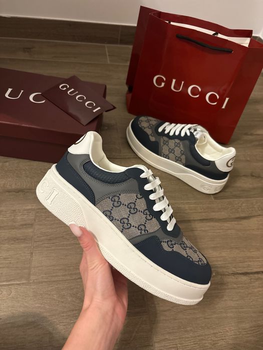 Sneakersy trampki na platformie Gucci