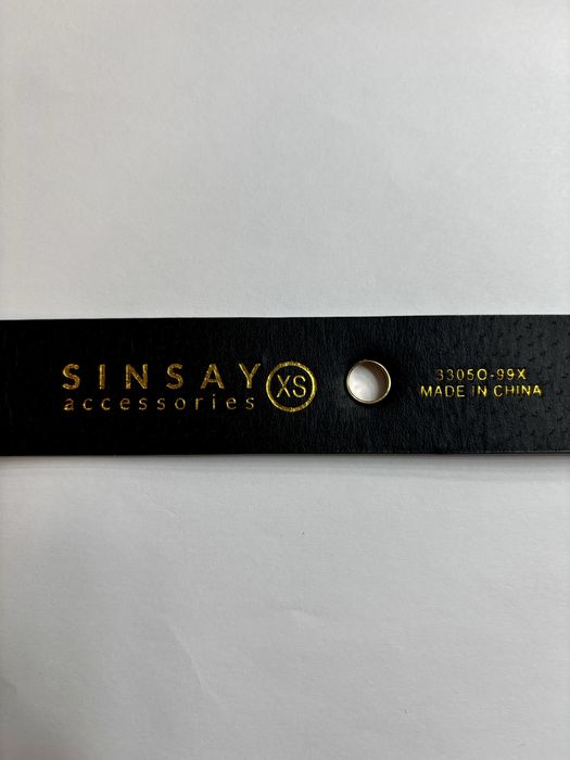 Czarny pasek Sinsay XS