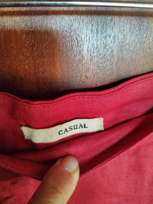 Saia evasé bordô