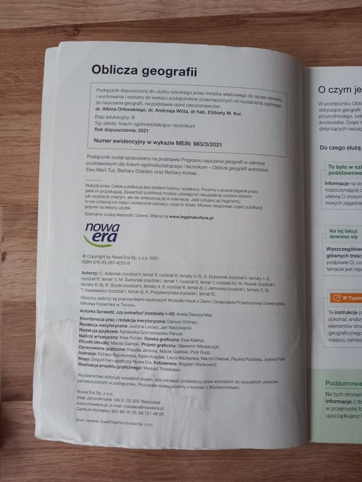Podręczniki do geografii klasa 1,2,3