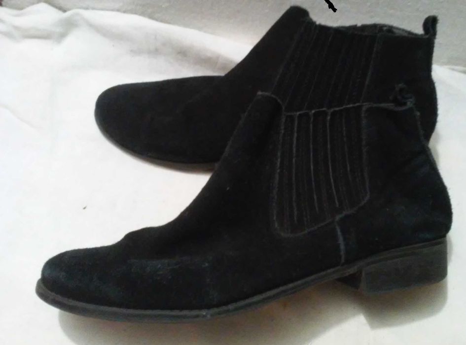 buty botki/ sztyblety SKÓRA zamszowa! wkładka 26cm