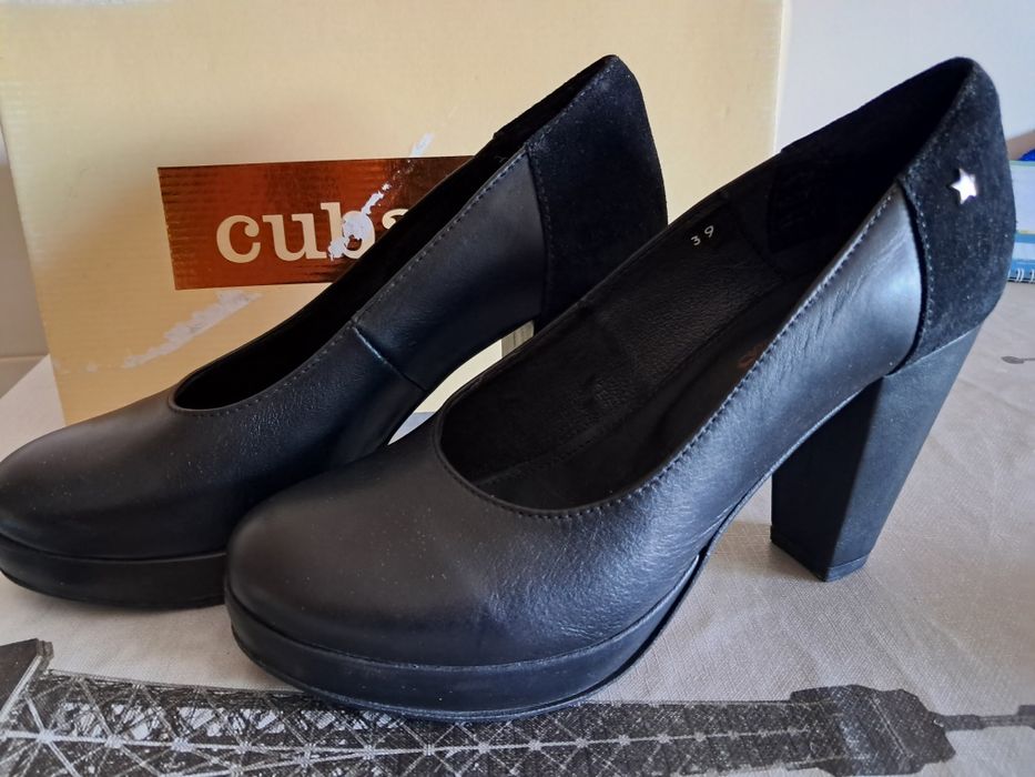 Sapato preto mulher salto alto 39 Cubanas